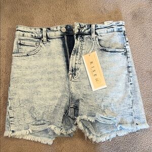 Risen Light Blue Jean Shorts
